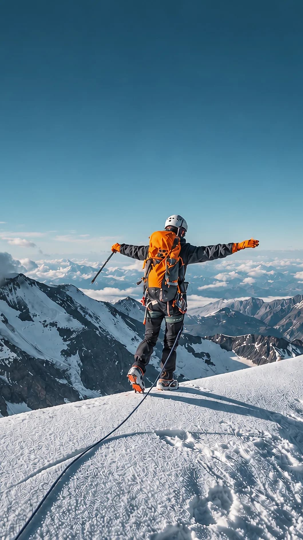 Ascension des Dômes de Miage face au Mont-Blanc