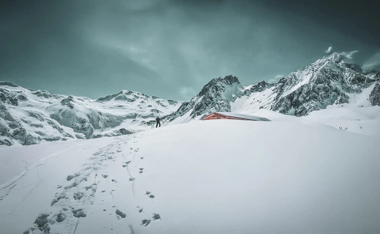 Breathtaking Alpine scenery, immaculate snow and majestic mountains. Perfect for ski touring.